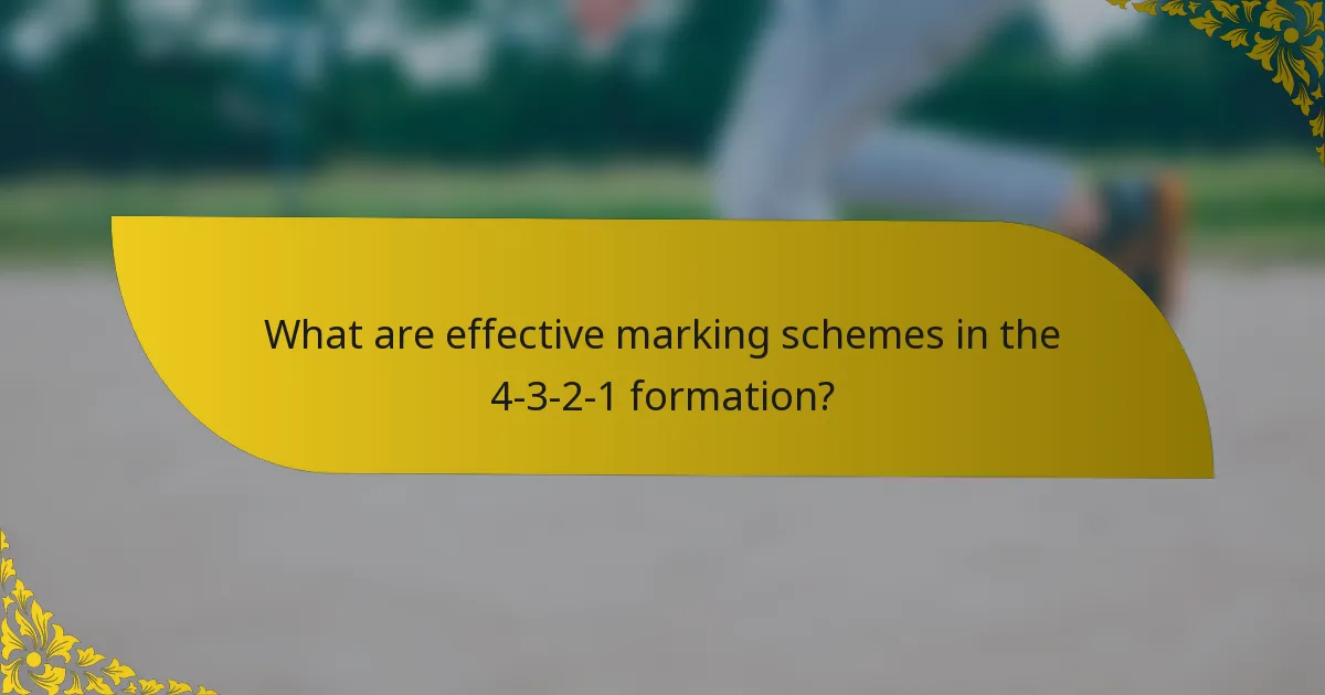 What are effective marking schemes in the 4-3-2-1 formation?